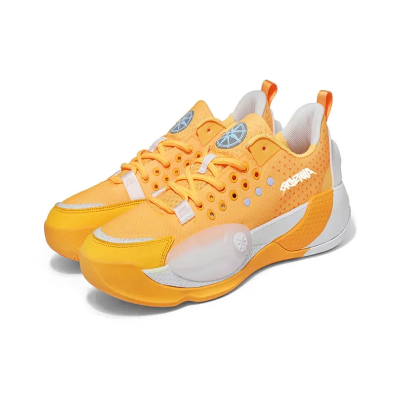 Animal Claws Anti Slip Wear Resistant Low Top Basketball Shoes Unisex Yellow-1