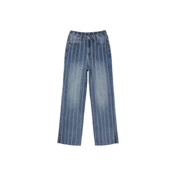 SEENFAAN Straight Jeans Women's Denim Blue