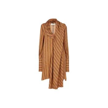 FENDI Karligraphy Striped Silk Dress