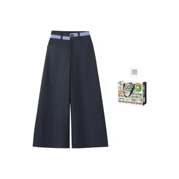 OURUOKE Casual Pants Women's Navy Blue