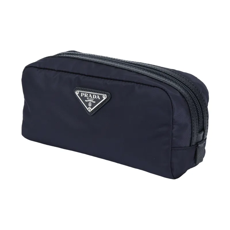 PRADA Polyester Makeup Bag Men's Blue-1