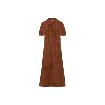 PRADA Short Sleeved Dress Women's Brown