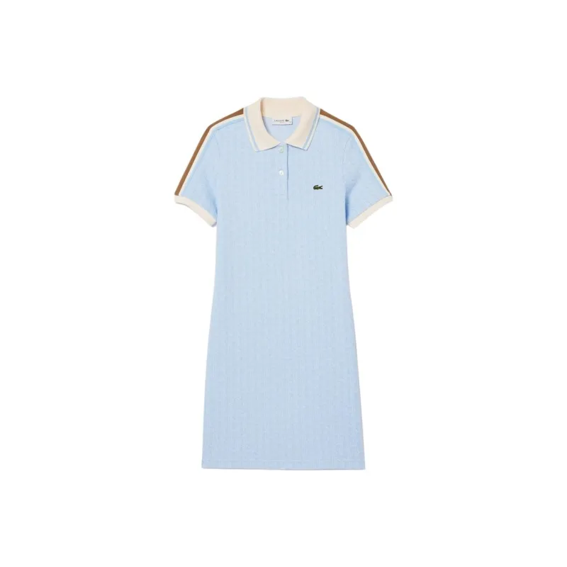 LACOSTE Short-Sleeved Dresses Women's WB5/light Blue-0
