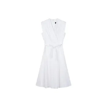 DKNY Sleeveless Dresses Women's White