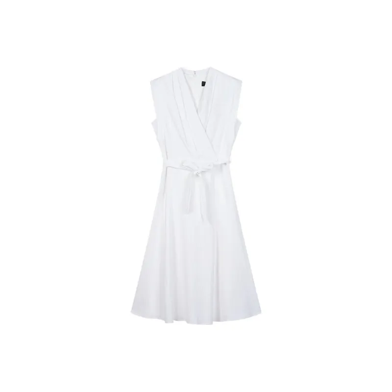 DKNY Sleeveless Dresses Women's White-0
