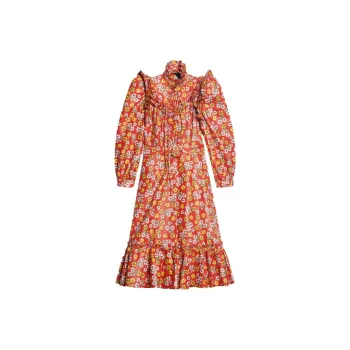 Balenciaga Long-Sleeved Dresses Women's Red