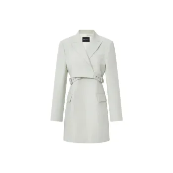 MO&CO Business Suits Women's Clothing Sets Gray Green