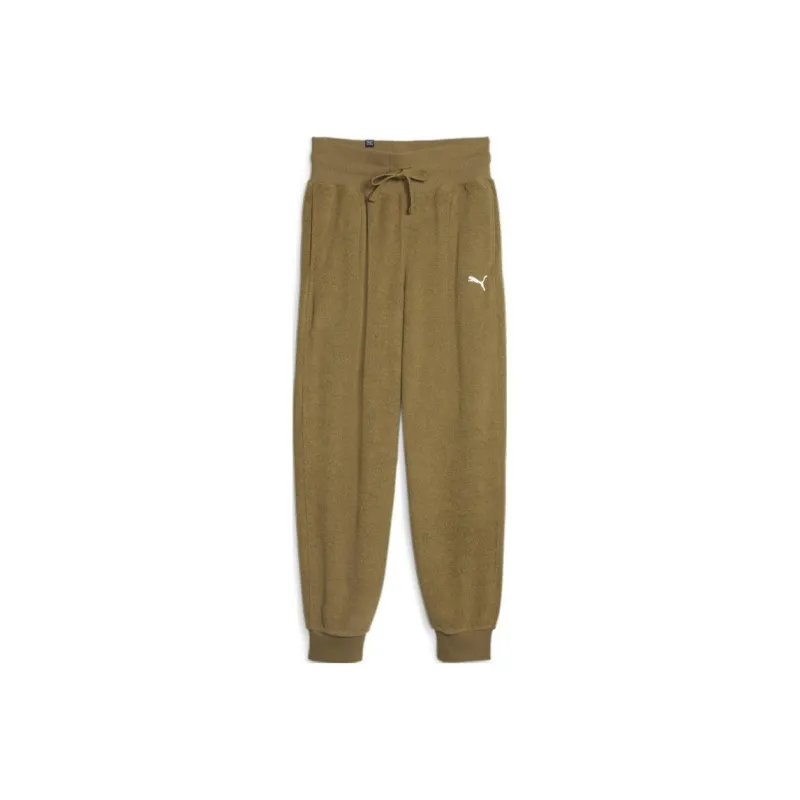 PUMA HER Winterized High-Waist Pants Knitted Sports Pants Women's Khaki-0