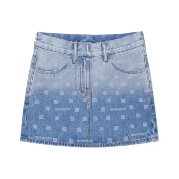 Givenchy Denim Long Skirts Women's Blue