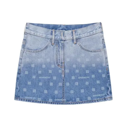 Givenchy Denim Long Skirts Women's Blue
