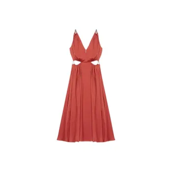 Maje Sleeveless Dresses Women's Orange Red