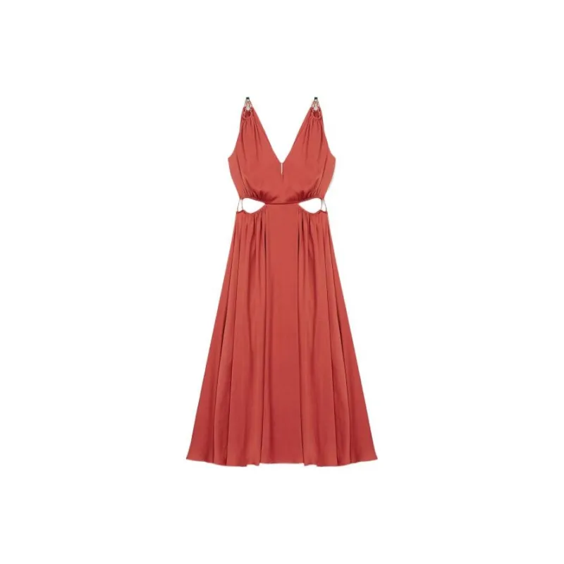 Maje Sleeveless Dresses Women's Orange Red-0