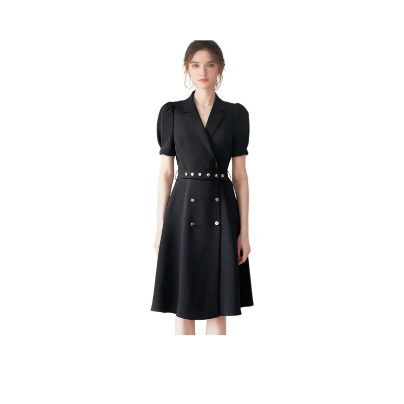 ROEYSHOUSE Short Sleeved Dress Women's Black-0