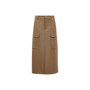 ONLY Denim Long Skirts Women's E10 Cub Brown