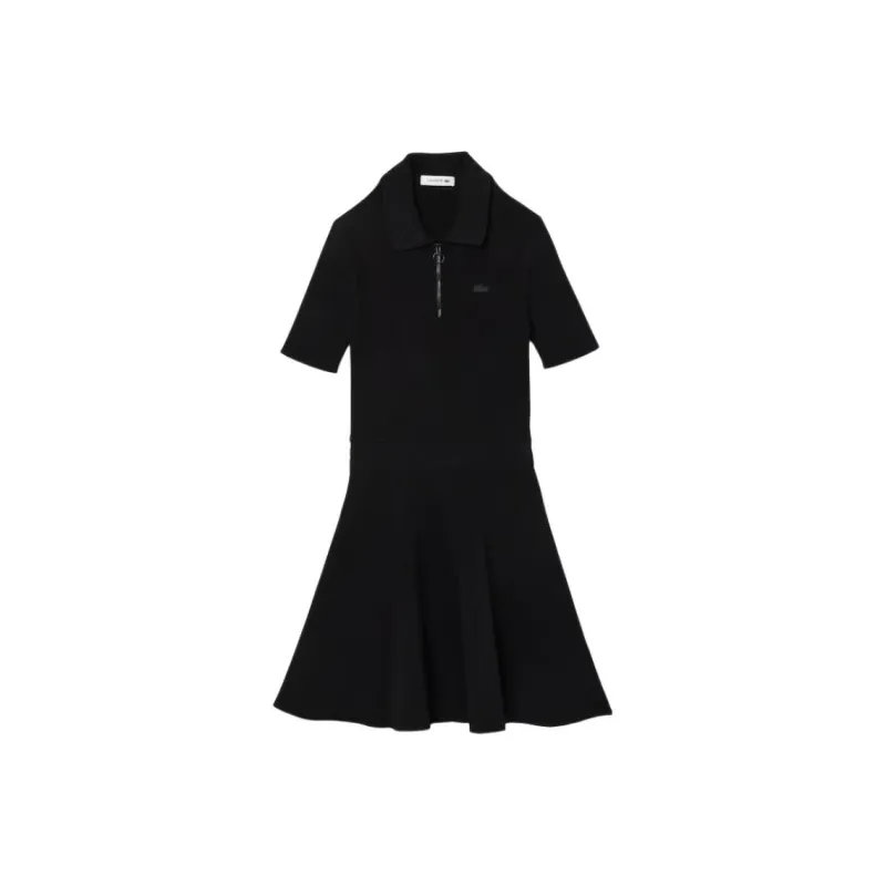 LACOSTE Short Sleeved Dress Women's Black-0