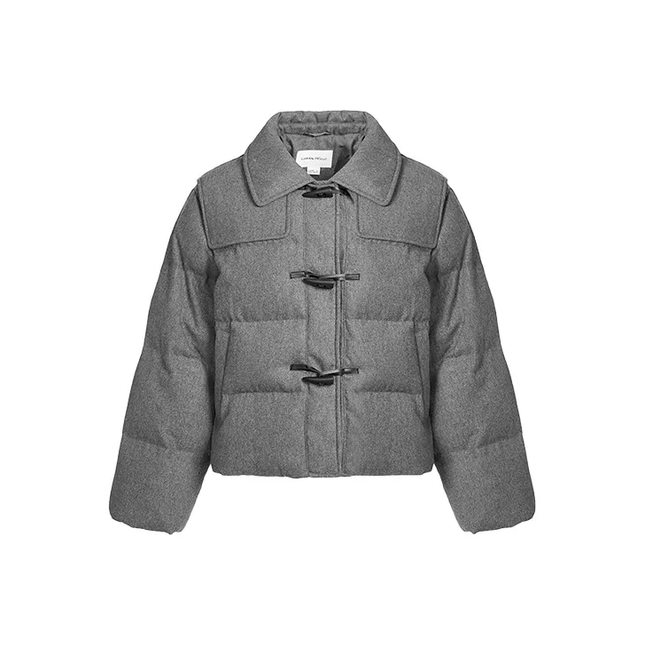 URBAN REVIVO Puffer Jacket Women's Cool Gray-0
