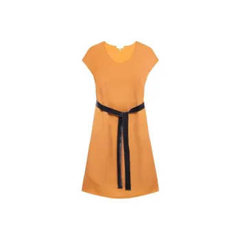 THEORY X Lucas Ossendrijver Short-Sleeved Dresses Women's Amber Gold
