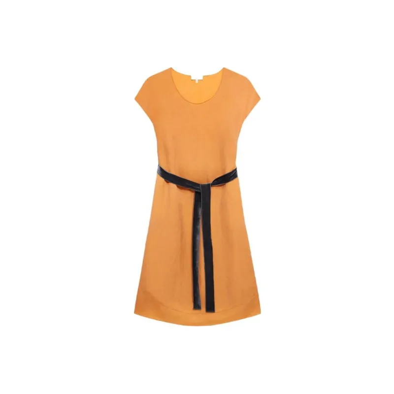 THEORY X Lucas Ossendrijver Short Sleeved Dresses Women's Amber Gold-0
