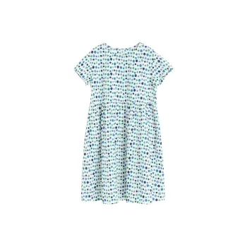 ZIMO Short Sleeved Dresses Women's Blue Dot