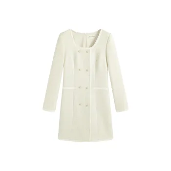 Famanxuan Long Sleeved Dress Women's Manshan Camellia