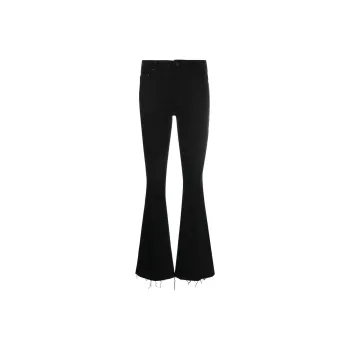 MOTHER The Weekender Fray Button Detailed Flared Jeans