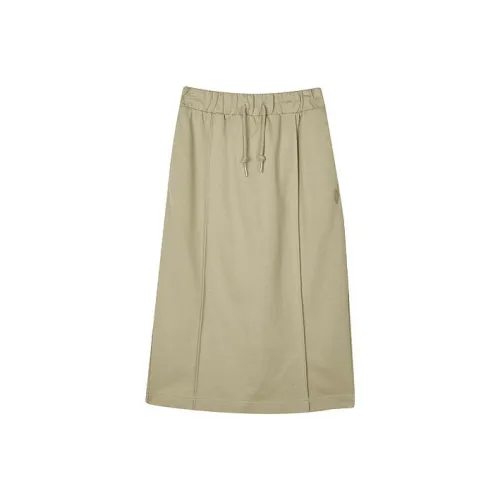 Skechers Knit Long Skirt Women's Beige Brown