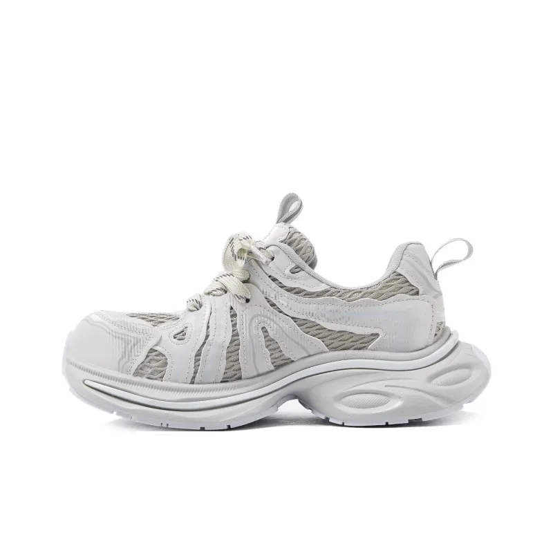 CAMEIDO Low Top Chunky Sneakers Women's Champagne Blue-0