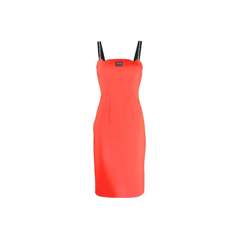 VERSACE Slip Dresses Women's Orange-0