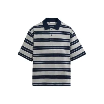 ZARA Polo Shirt Men's Zebra Print Gray