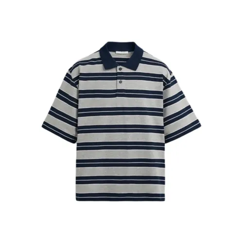 ZARA Polo Shirt Men's Zebra Print Gray