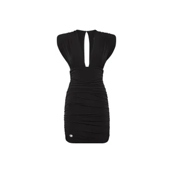 PHILIPP PLEIN Wrinkles Ruffle detail Mini Dress