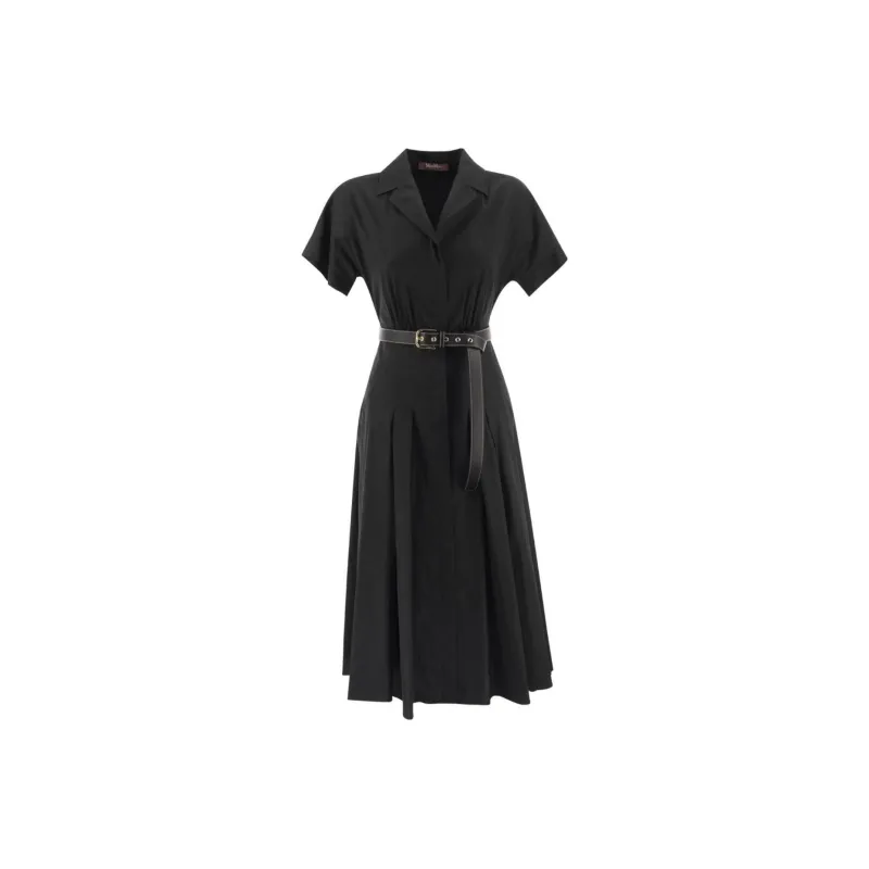 MaxMara Studio Short Sleeved Dress Women's Black-0