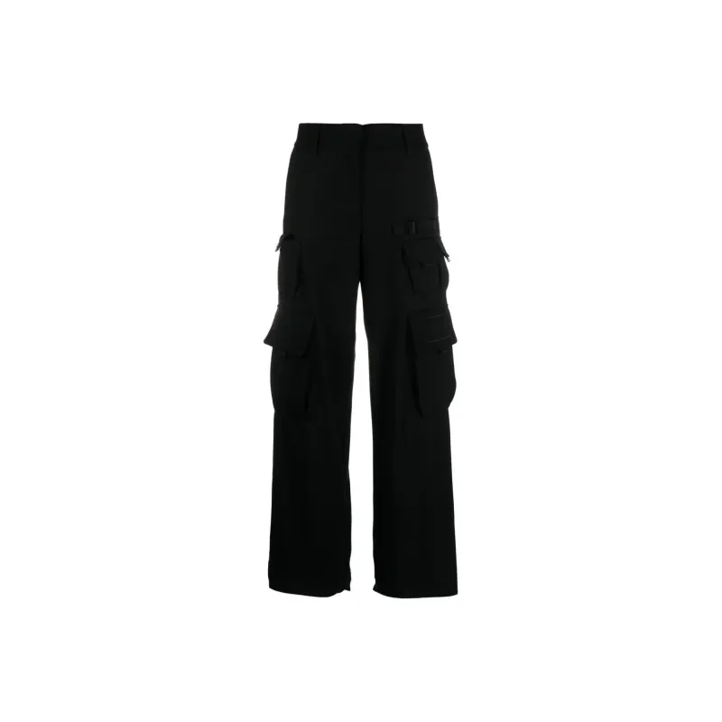 OFF WHITE Wo Gab Toybox Straight Leg Trousers-0