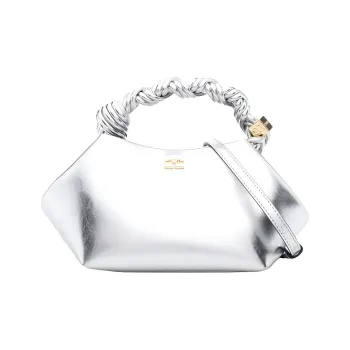 GANNI Artificial Leather One Shoulder Handbag Mini Women's Silver