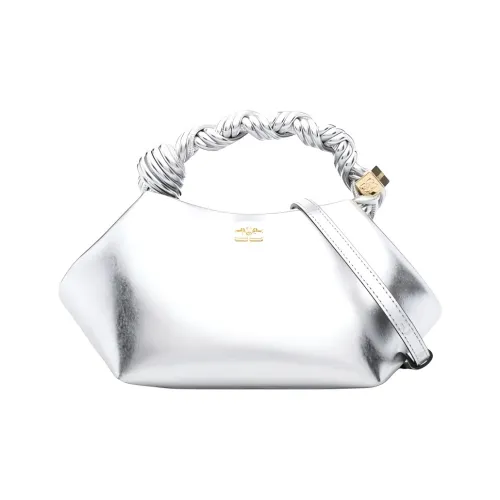 GANNI Artificial Leather One Shoulder Handbag Mini Women's Silver