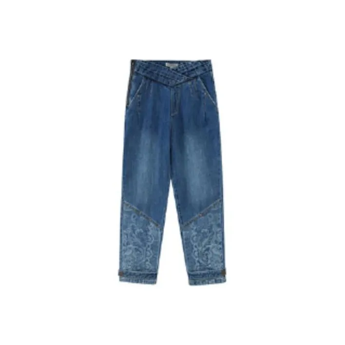LULUALWAYS Straight Jeans Women's Blue-0