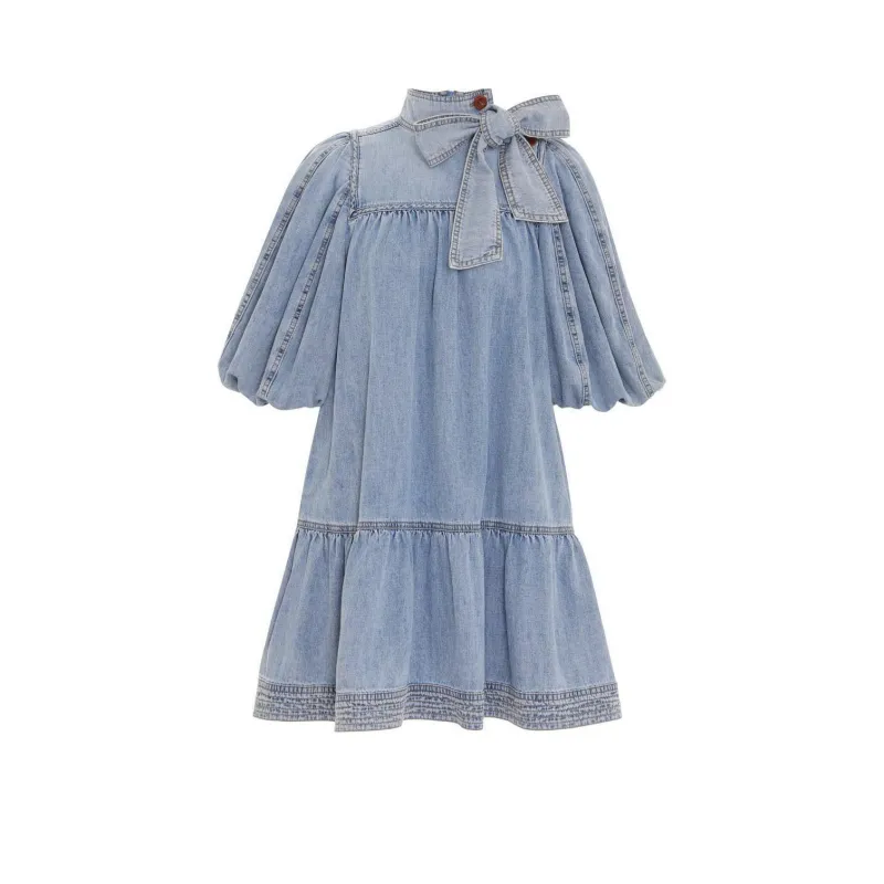 Zimmermann Tie-fastening Cotton Dress-0
