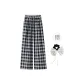 (Blue Plaid Extended Length+Hair Tie) Comes with