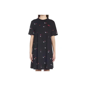 Alexander McQueen Short Sleeved Dresses Women's Black