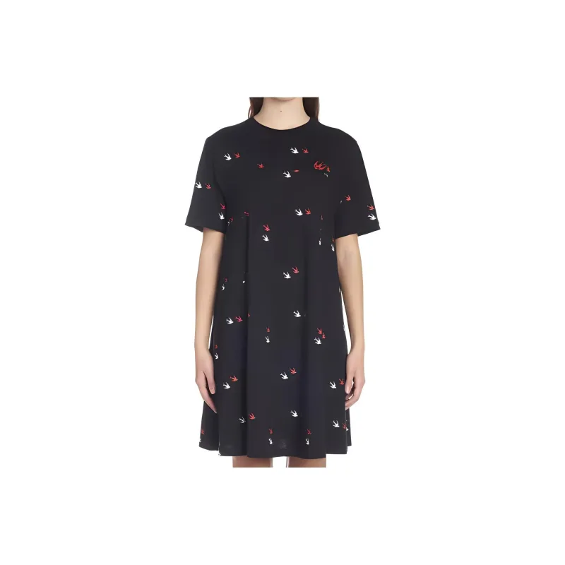 Alexander McQueen Short Sleeved Dresses Women's Black-0