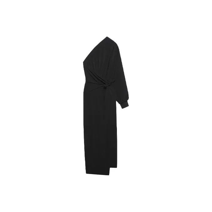 Balenciaga One Shoulder Body Wrap Dress-0
