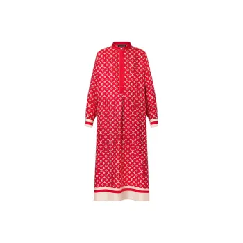 LOUIS VUITTON Long Sleeved Dress Women's Red