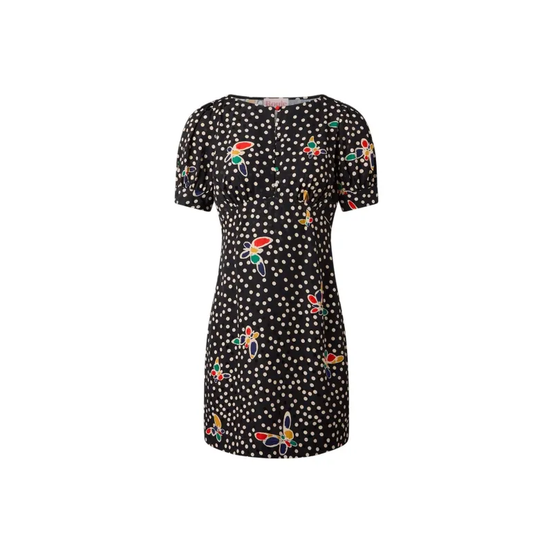 Rouje FW24 NICOLE DRESS Short-Sleeved Dresses Women's Black-0