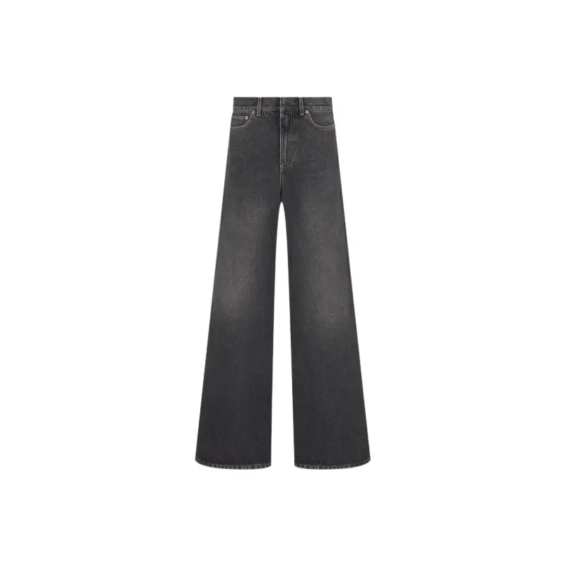 DIOR Button Detailed Wide Leg Jeans-0