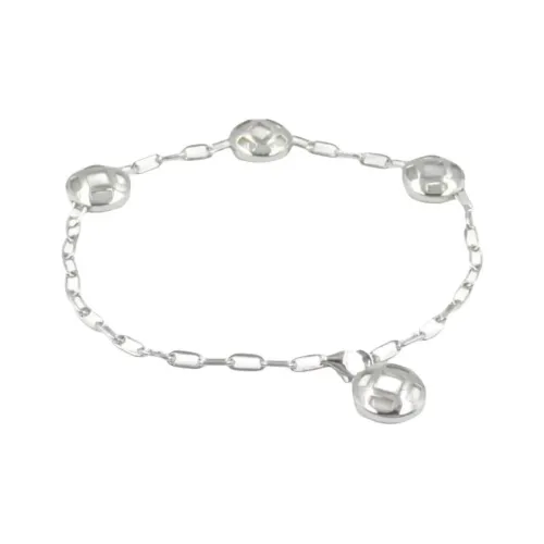 CARTIER 18K White Gold, Mother Of Pearl Bracelets Unisex Silver