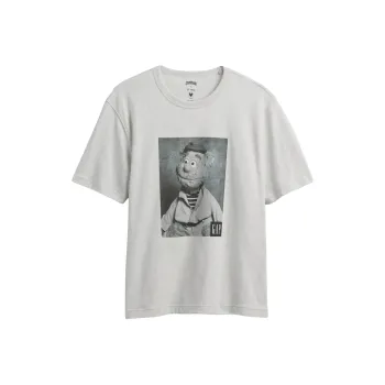 GAP T Shirts Unisex Light Gray White