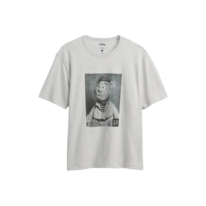GAP T Shirts Unisex Light Gray White-0