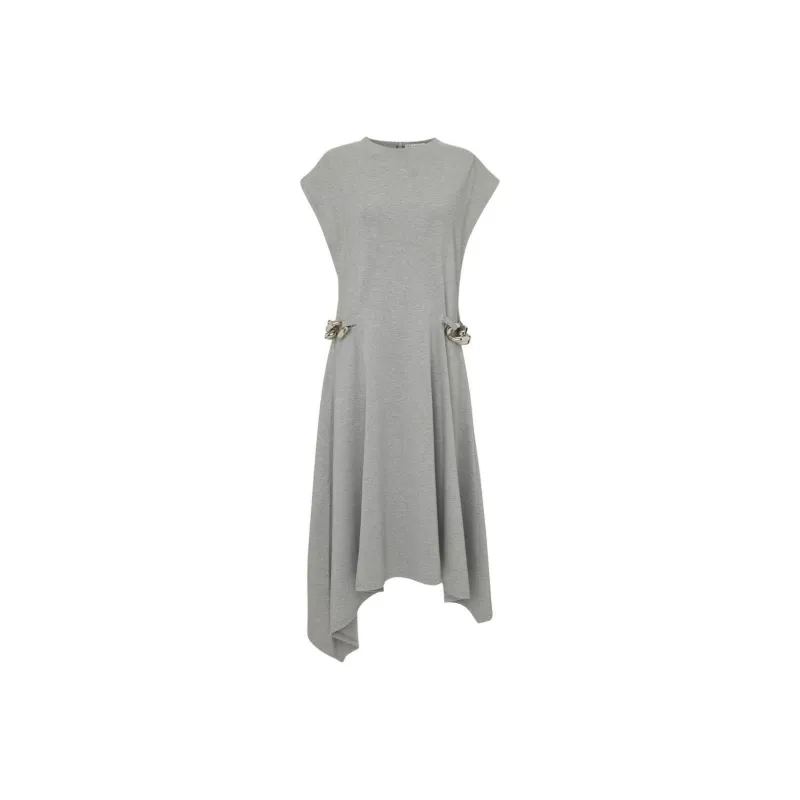 JW Anderson Chained Asymmetric hem Midi dress-0