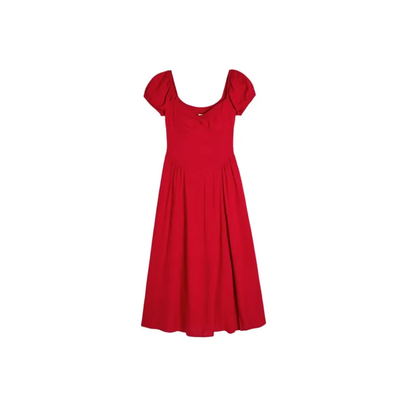 Hollister Short-Sleeved Dresses Women's Red-0