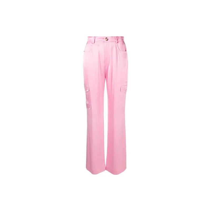 NANUSHKA Cais Straight leg Satin Cargo Trousers-0